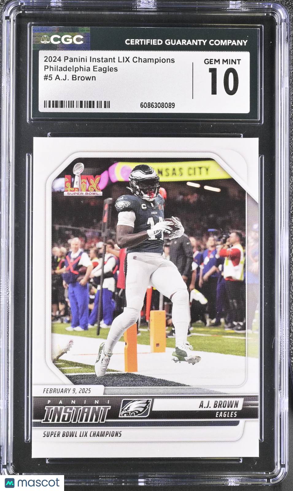 2024 Panini Instant LIX Champions A.J. Brown Philadelphia Eagles #5 CGC 10