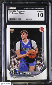 2025-26 Bowman Cooper Flagg Rookie #1 CGC 10 Dallas Mavericks