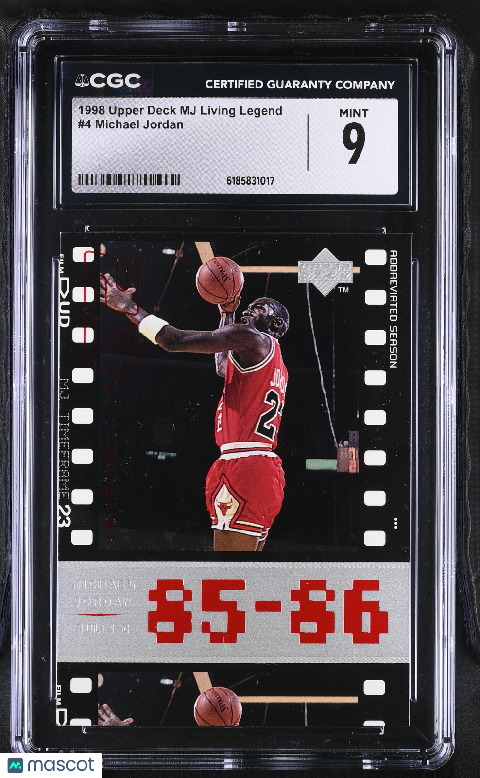1998 Upper Deck MJ Living Legend Michael Jordan #4 CGC 9 Chicago Bulls