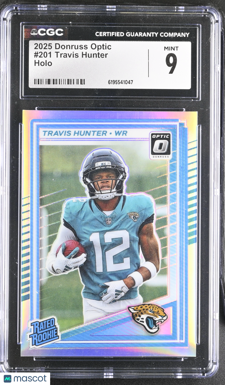 2025 Donruss Optic Travis Hunter Holo Rookie #201 CGC 9 Jacksonville Jaguars