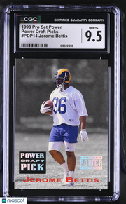 1993 Pro Set Power Jerome Bettis Rookie Power Draft Picks #PDP14 CGC 9.5 Rams