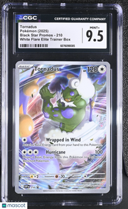 2025 Pokemon Black Star Promos Tornadus White Flare Elite CGC 9.5 #210