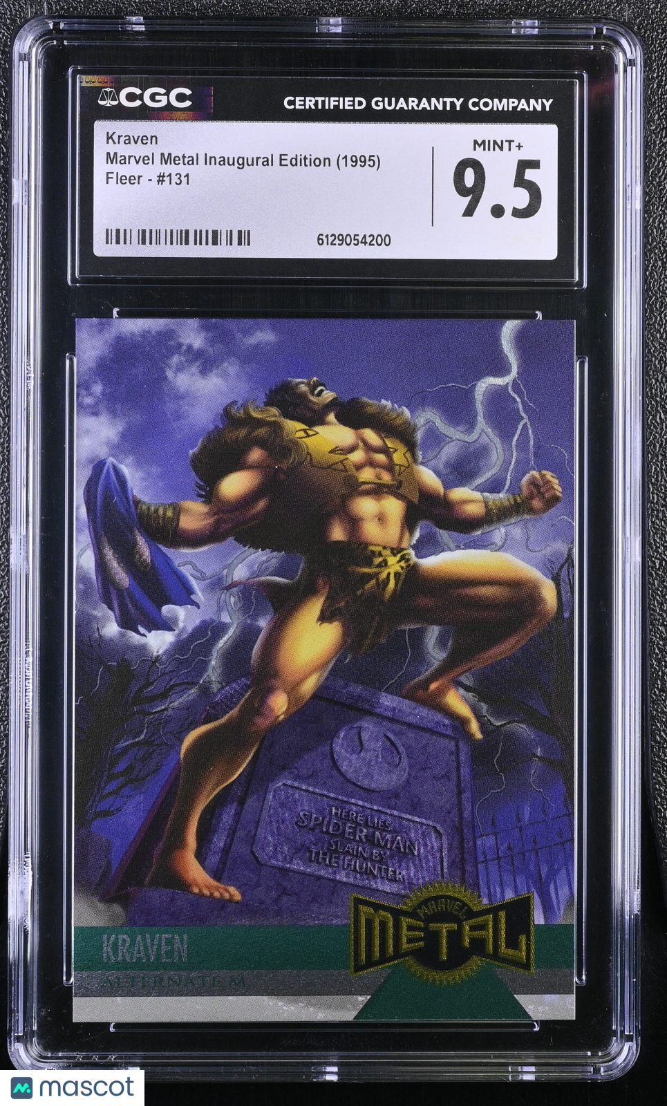 1995 Fleer Marvel Metal Inaugural Edition Kraven #131 CGC 9.5