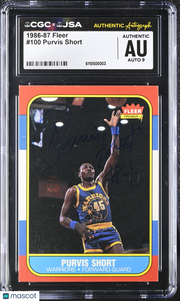 1986-87 Fleer Purvis Short #100 CGC Authentic JSA Golden State Warriors