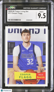 2025-26 Topps Living Set Cooper Flagg Rookie #11 CGC 9.5 Dallas Mavericks