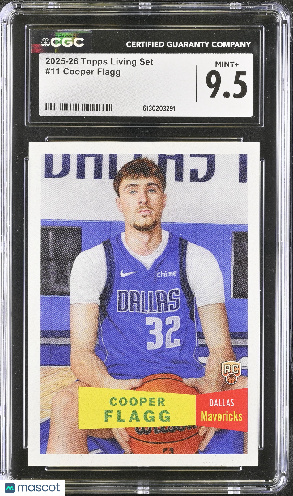 2025-26 Topps Living Set Cooper Flagg Rookie #11 CGC 9.5 Dallas Mavericks