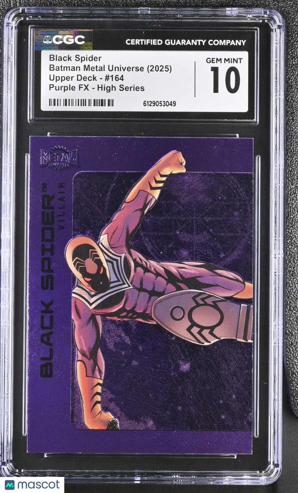 2025 Upper Deck Metal Universe Batman Black Spider Purple FX High #164 CGC 10