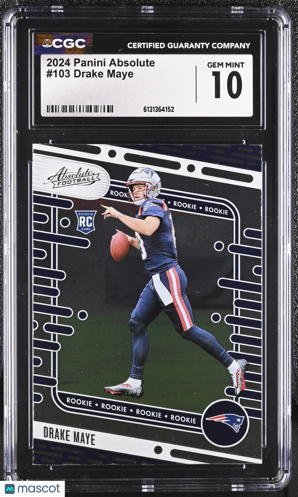2024 Panini Absolute Drake Maye Rookie #103 CGC 10 New England Patriots