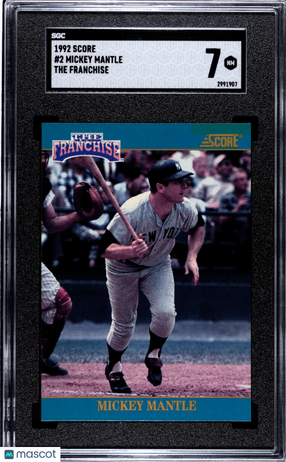 1992 Score Mickey Mantle #2 The Franchise SGC 7