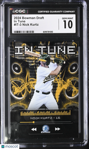 2024 Bowman Draft Nick Kurtz Rookie In Tune #IT-3 CGC 10 Oakland Athletics