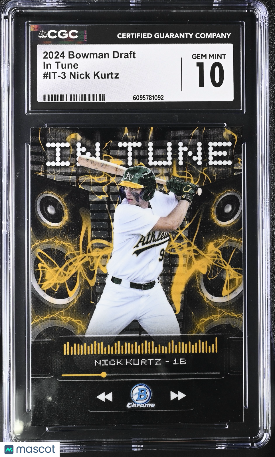 2024 Bowman Draft Nick Kurtz Rookie In Tune #IT-3 CGC 10 Oakland Athletics