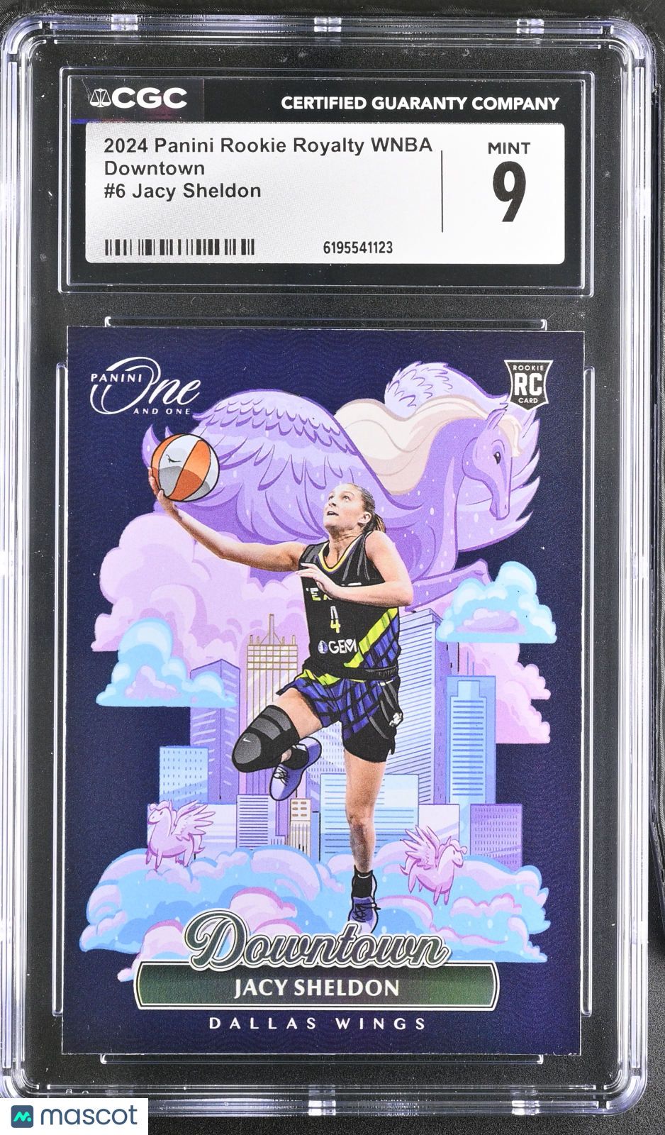 2024 Panini Rookie Royalty WNBA Jacy Sheldon Rookie Downtown #6 CGC 9 Wings