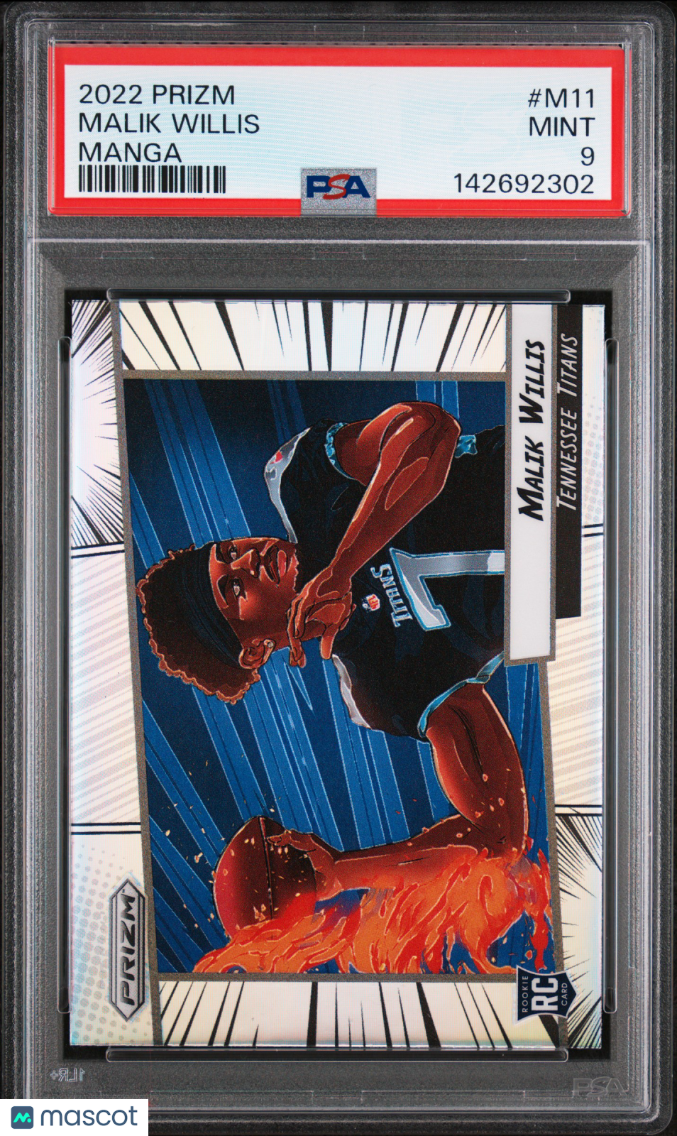 2022 Panini Prizm Manga Malik Willis Rookie #M11 PSA 9 Tennessee Titans