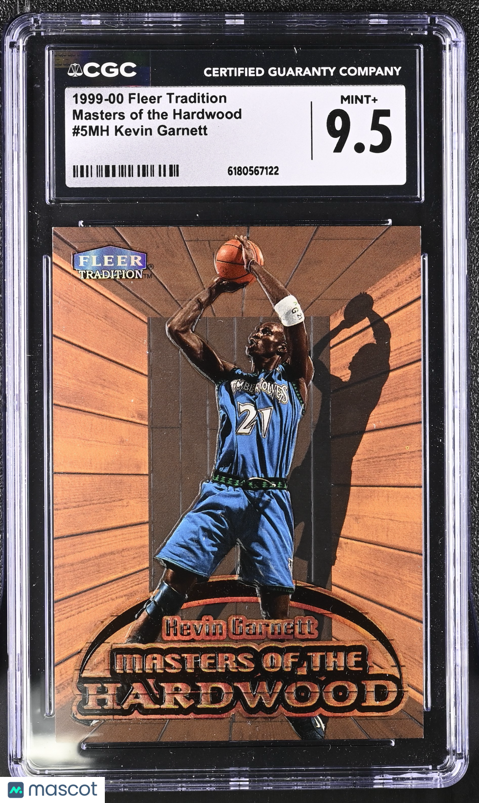 1999-00 Fleer Tradition Kevin Garnett Masters of Hardwood #5MH CGC 9.5