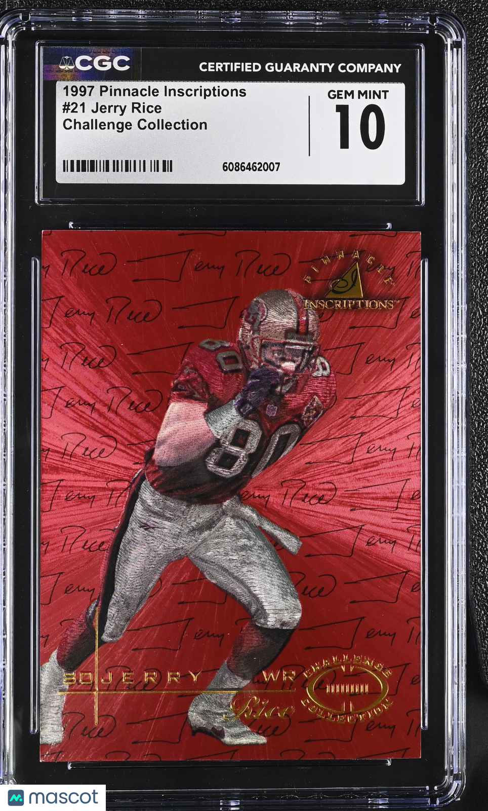 1997 Pinnacle Inscriptions Jerry Rice Challenge Collection #21 CGC 10 49ers