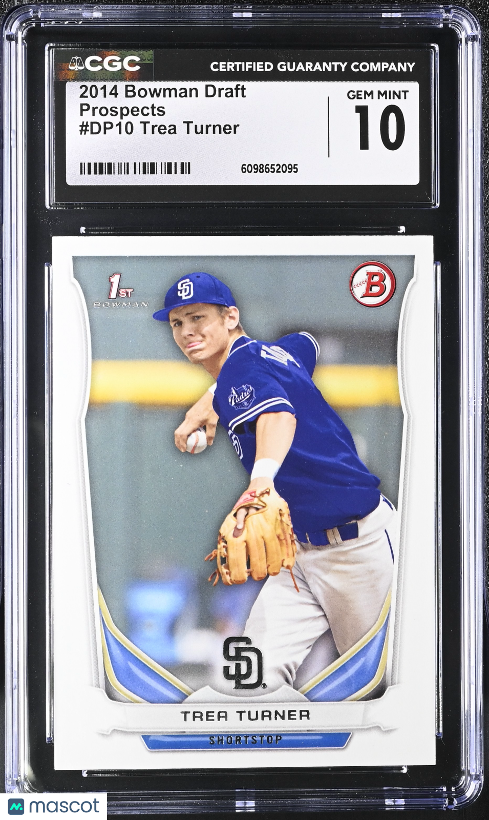 2014 Bowman Draft Trea Turner Rookie Prospects #DP10 CGC 10 San Diego Padres