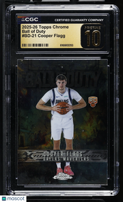 2025-26 Topps Chrome Cooper Flagg Rookie Ball of Duty CGC 10 Pristine Mavericks