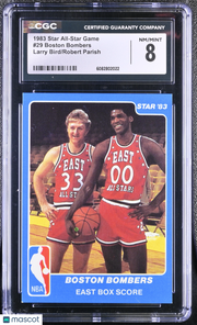 1983 Star All- Game Boston Bombers Larry Bird/Robert Parish #29 CGC 8 Celtics