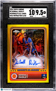 2024 Topps Chrome Mcdonald's Kendall Dudley Gold Refractor 50 #2 SGC 9.5