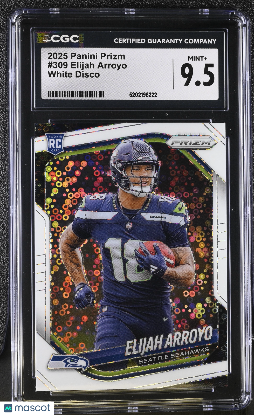 2025 Panini Prizm Elijah Arroyo White Disco #309 CGC 9.5 Seattle Seahawks