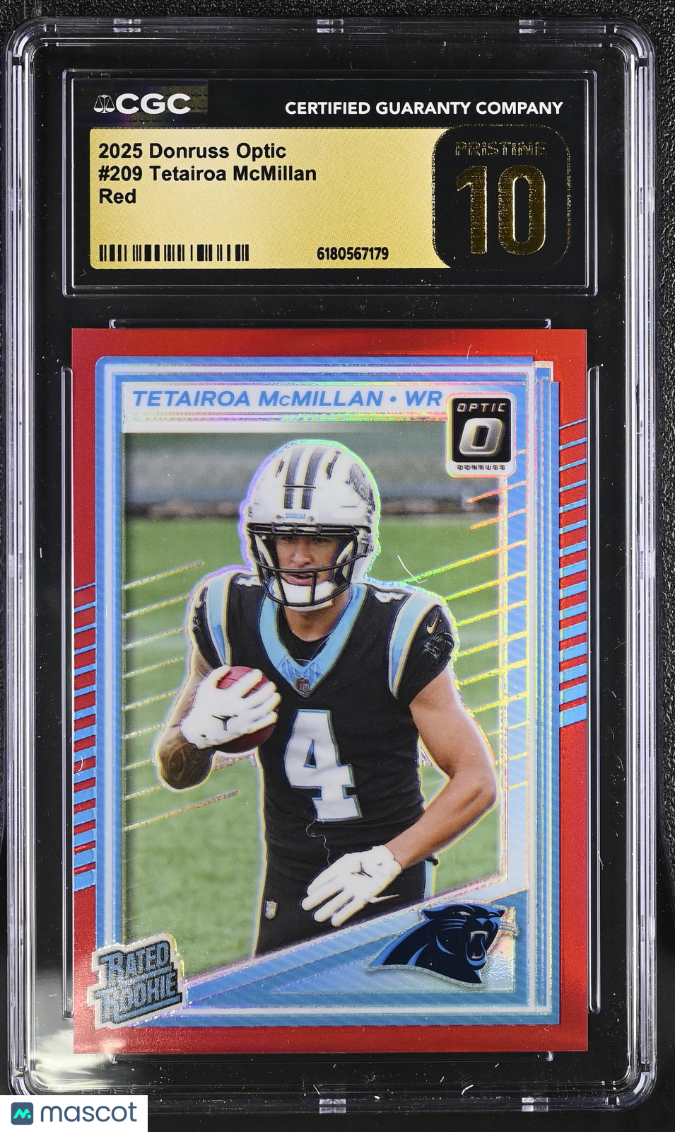 2025 Donruss Optic Tetairoa McMillan Red /149 Rookie #209 CGC 10 Pristine