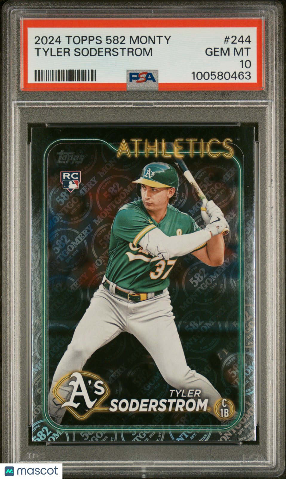 2024 Topps 582 Montgomery Set Tyler Soderstrom Rookie #244 PSA 10 Athletics