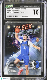 2025-26 Topps Chrome Cooper Flagg Rookie Sleek Finishers #SF-21 CGC 10 Mavericks