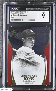 2009 Upper Deck Icons Joe DiMaggio Red /999 Legendary #LI-JD CGC 9 Yankees
