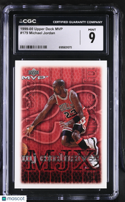 1999-00 Upper Deck MVP Michael Jordan #179 CGC 9 Chicago Bulls