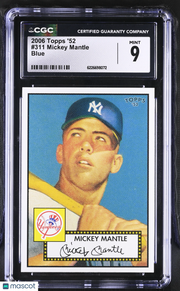 2006 Topps '52 Mickey Mantle Blue #311 CGC 9 New York Yankees