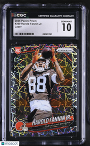 2025 Panini Prizm Harold Fannin Jr. Lazer Rookie #399 CGC 10 Cleveland Browns