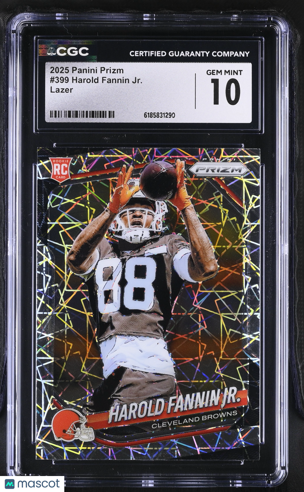 2025 Panini Prizm Harold Fannin Jr. Lazer Rookie #399 CGC 10 Cleveland Browns