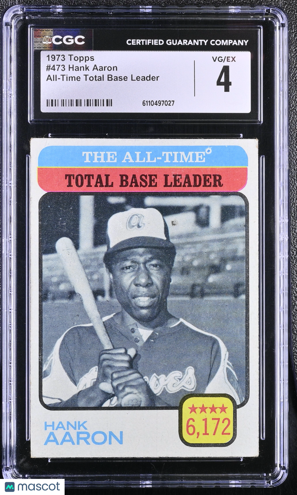 1973 Topps Hank Aaron #473 All-Time Total Base Leader CGC 4