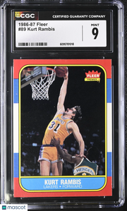 1986-87 Fleer Kurt Rambis #89 CGC 9 Los Angeles Lakers