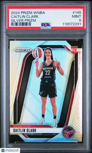 2024 Panini Prizm WNBA Caitlin Clark Silver Rookie #145 PSA 9 Indiana Fever