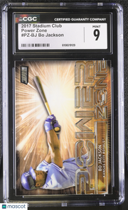 2017 Stadium Club Bo Jackson Power Zone #PZ-BJ CGC 9 Kansas City Royals