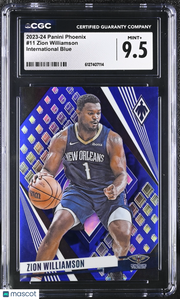 2023-24 Phoenix Zion Williamson International Blue /35 11 CGC 9.5 Pelicans