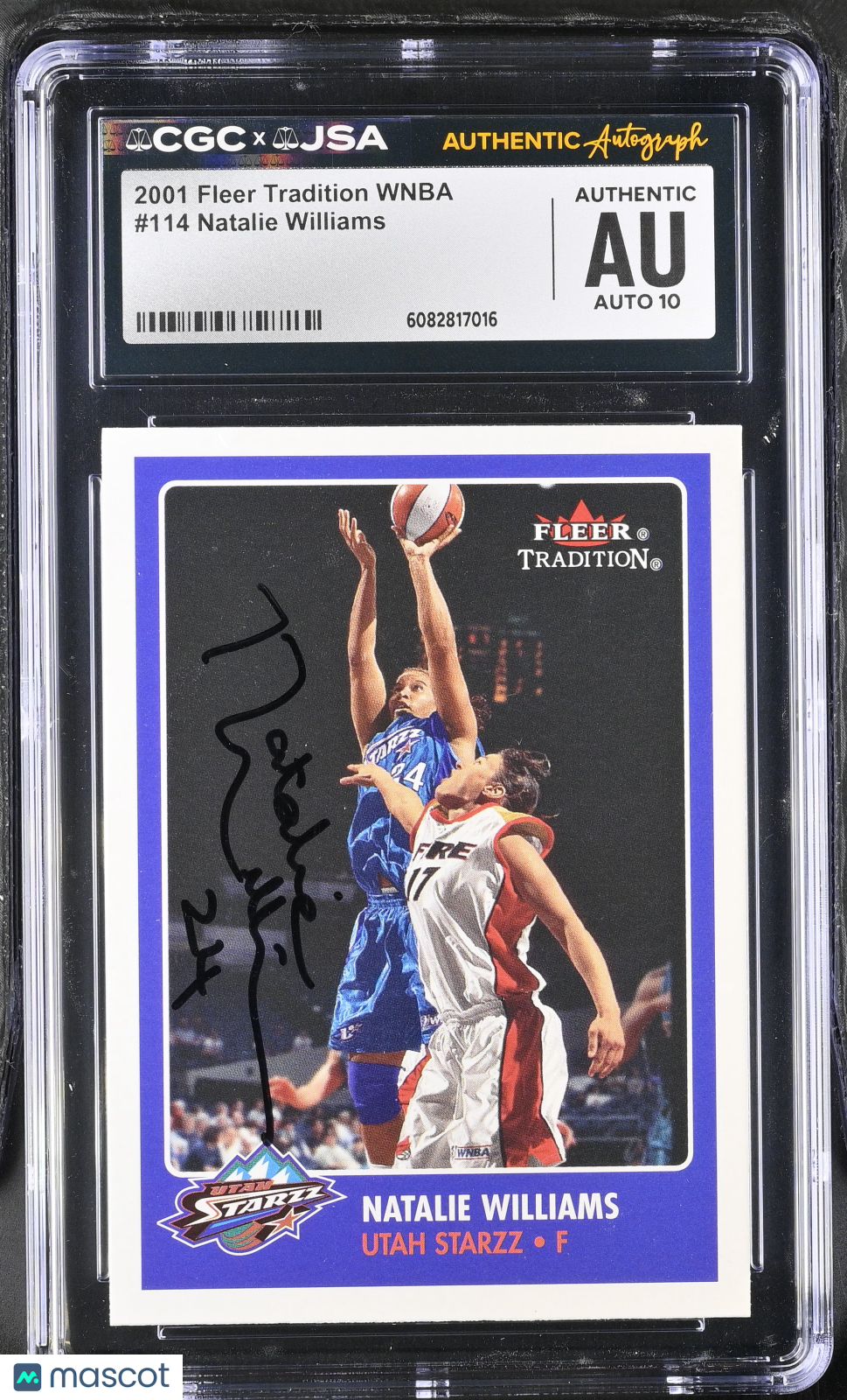 2001 Fleer Tradition WNBA Natalie Williams Auto Autograph CGC Authentic Starzz