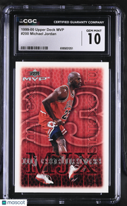 1999-00 Upper Deck MVP Michael Jordan #200 CGC 10 Chicago Bulls