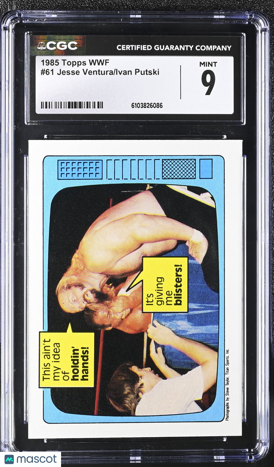 1985 Topps WWF Jesse Ventura/Ivan Putski #61 CGC 9