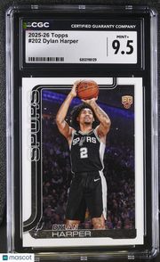 2025-26 Topps Dylan Harper Rookie #202 CGC 9.5 San Antonio Spurs