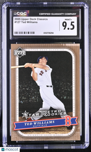 2005 Upper Deck Classics Ted Williams #127 CGC 9.5 Boston Red Sox