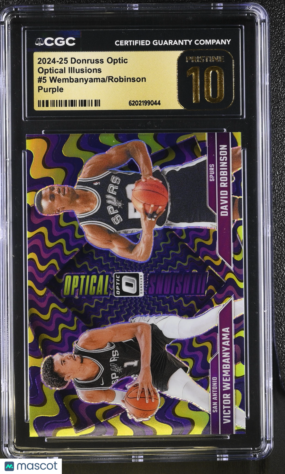 2024-25 Donruss Optic Wembanyama Robinson Purple Illusions #5 CGC 10 Pristine