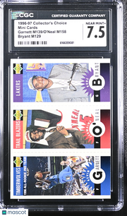 1996-97 Collector's Choice Garnett O'Neal Kobe Bryant M129 Rookie Mini CGC 7.5