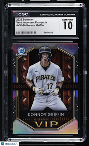 2025 Bowman Konnor Griffin Rookie Very Important Prospects VIP-20 CGC 10 Pirates