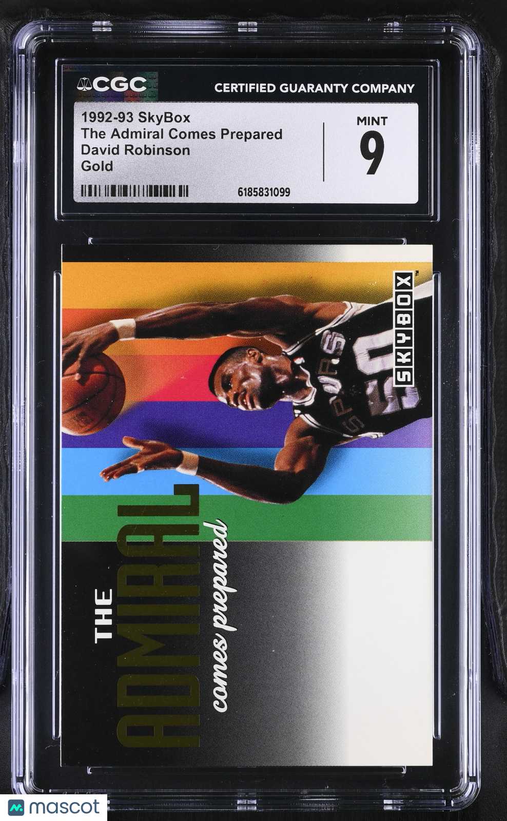 1992-93 Skybox David Robinson Gold The Admiral Comes Prepared CGC 9 Spurs