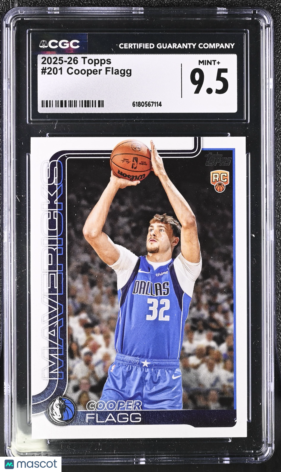 2025-26 Topps Cooper Flagg Rookie #201 CGC 9.5 Dallas Mavericks