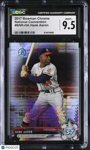 2017 Bowman Chrome Hank Aaron #BNR-HA National Convention CGC 9.5