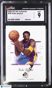 2001-02 SP Authentic Kobe Bryant #38 CGC 9 Los Angeles Lakers