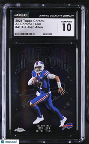 2025 Topps Chrome Josh Allen All-Chrome Team #ACT-2 CGC 10 Buffalo Bills